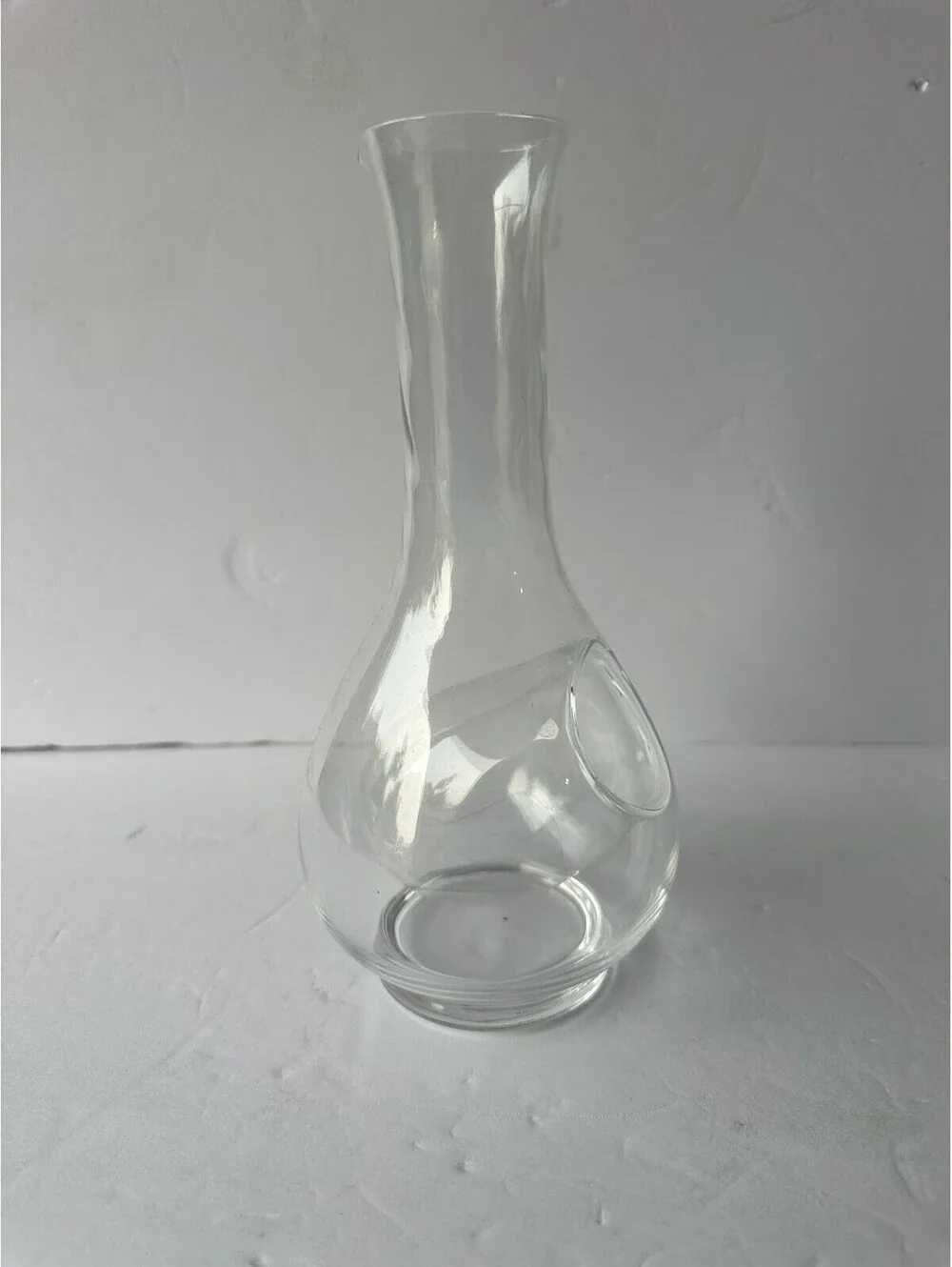 Unique Clear Glass Decanter with Side Opening Barware Accessory